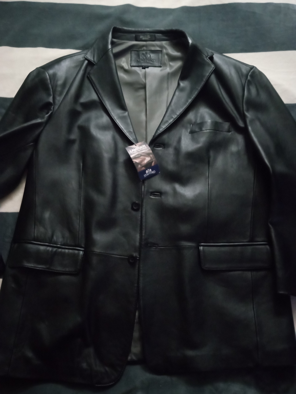 Vintage Stafford Lambskin Leather Jacket XL Black